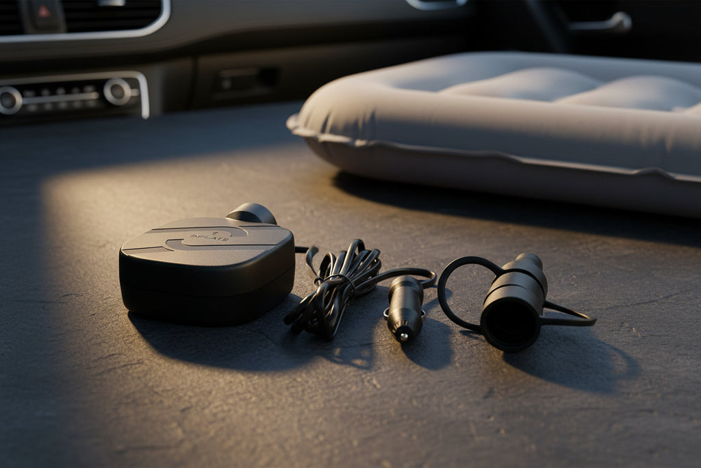 Portable Electric Air Pump Inflator Set With Car Charging Adapter (1 Set)