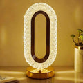 Crystal Oval Touch Table Lamp with 3 Light Modes & Dimming