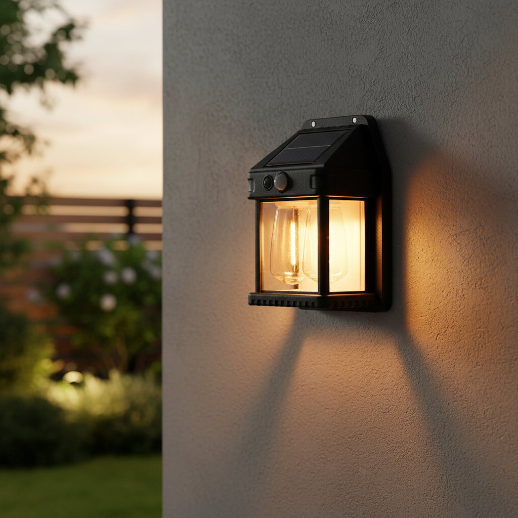 18w Solar Wall Double Lights  Lamp With 2 Modes  Motion Sensor (1 Pc)